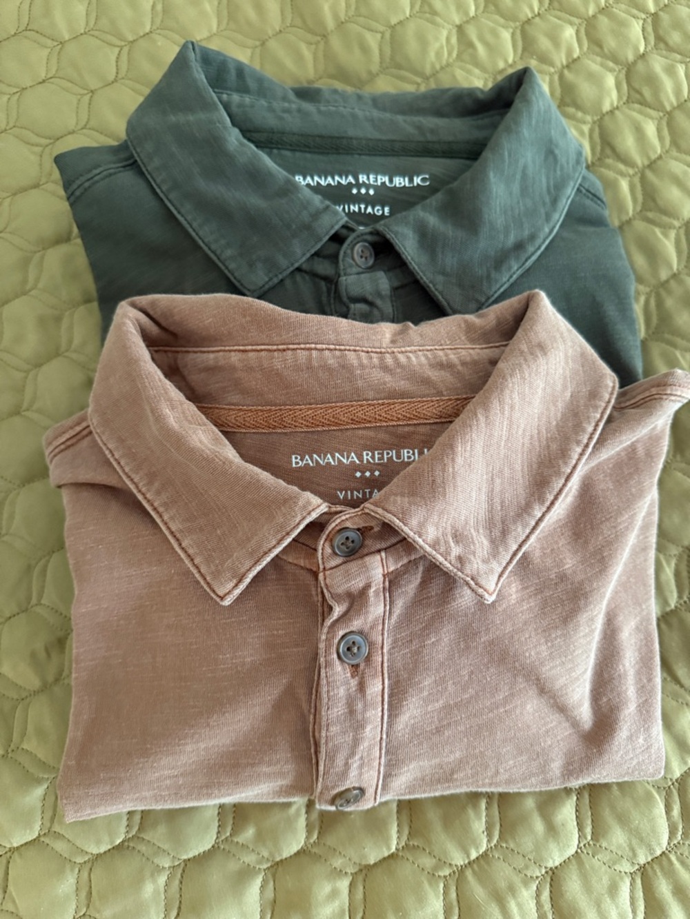 Banana Republic Men's Polo Set — Tan & Olive Green
